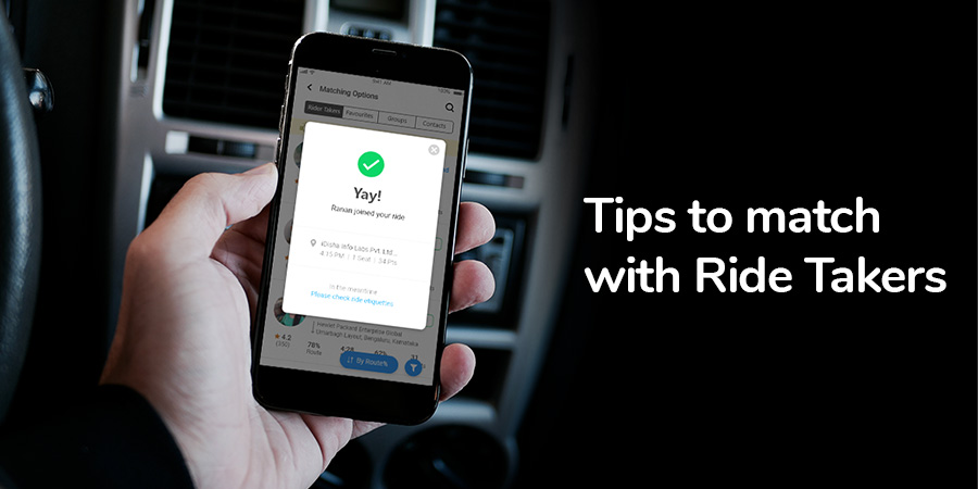 Tips to match with Ride Takers